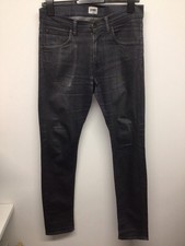 Edwin ED-85 Men's Slim Tapered Jeans W30 L32 Dark Grey Distressed