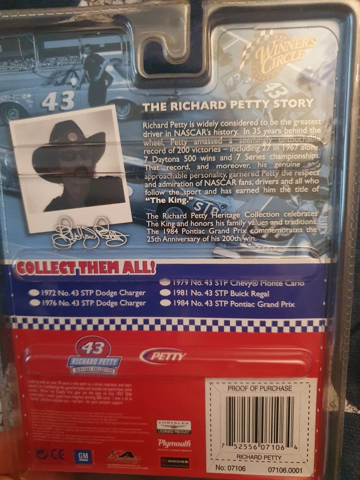 Winners Circle Richard Petty #43 Buick Regal Nascar 1:64. Sealed Pack. - Image 2 of 2