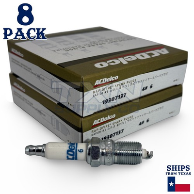 #ad 8 Pack GM ACDelco #6 RAPIDFIRE Platinum Spark Plugs $60.77