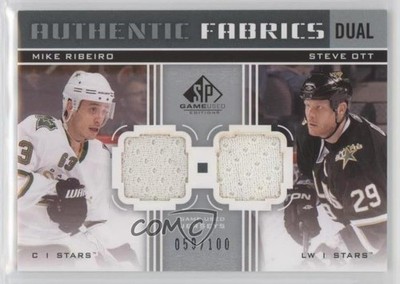 2011 SP Game Used Edition Authentic Fabrics Dual /100 Mike Ribeiro Steve Ott n1u