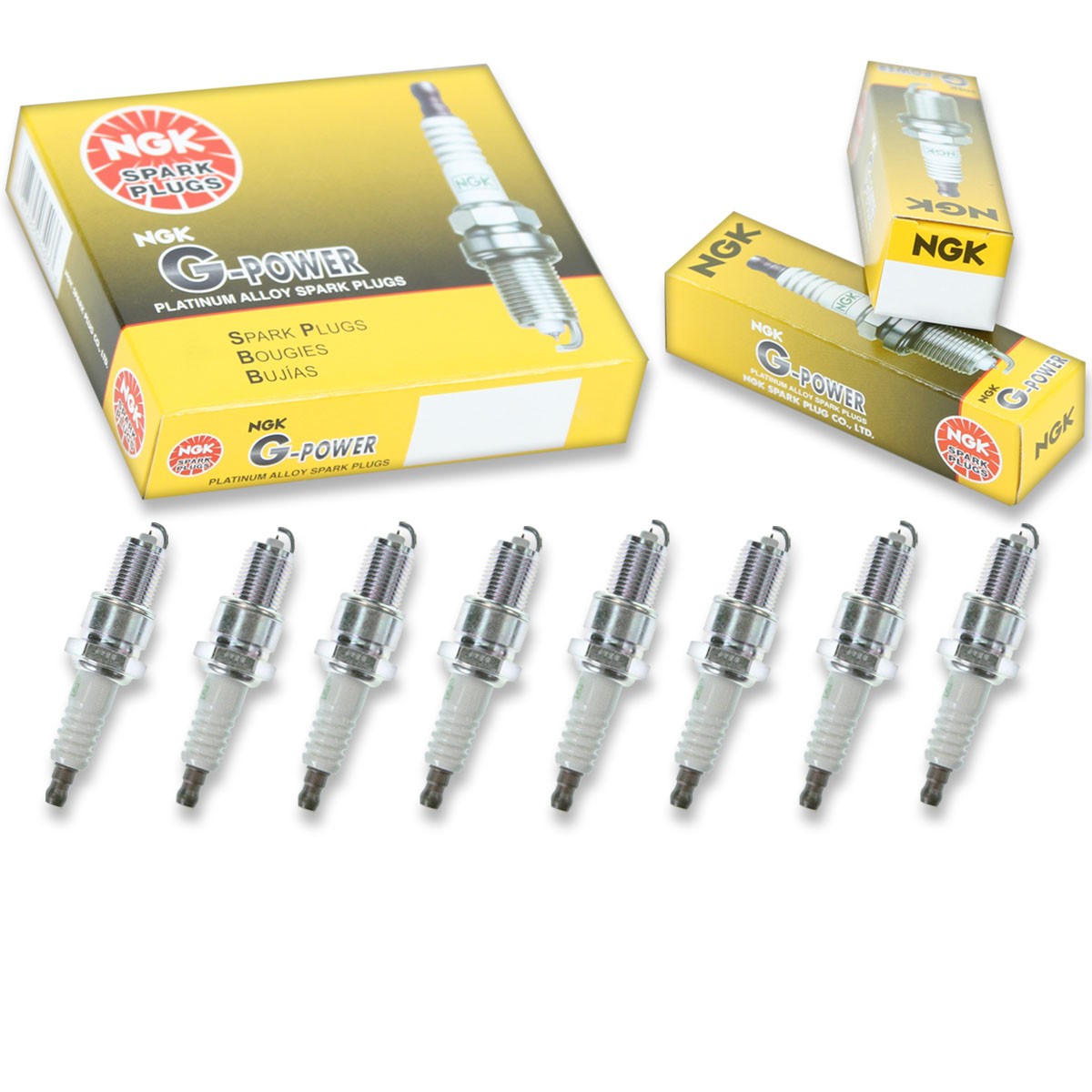 8 pcs NGK G-Power Spark Plugs for 1968-1969 Chevrolet K30 Pickup 6.5L V8 - hm