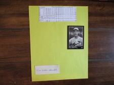 WEE WILLIE BILL SHERDEL(D-68)Signed Trimmed Index Card w/8 x 11 Display w/Conlon