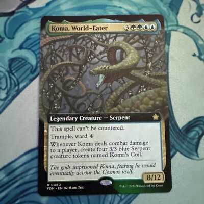 Koma, World-Eater (Extended Art) Foundations Rare FDN MTG 0480