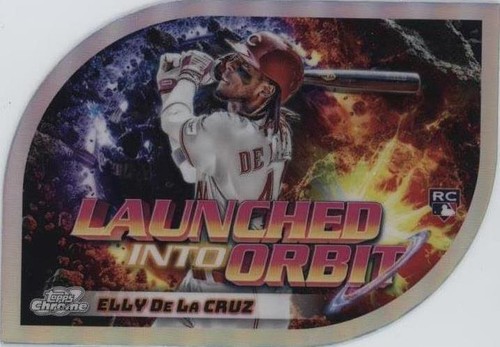 PSA 10/10 ELLY DE LA CRUZ AUTO 2022 Topps Chrome ORANGE REFRACTOR