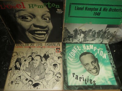 33RPM 4 LPs Lionel Hampton, 1948, Rarities, Wailin' at Trianon, Lion, 2 E's E- V
