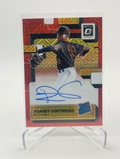 2022 DONRUSS OPTIC ROANSY CONTRERAS RC AUTO RED MOJO PRIZM #D 55/99 SP