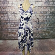 Swing Dress Womens Fit&Flare Uneven Hem Sleeveless Simply Vera Wang Size Small
