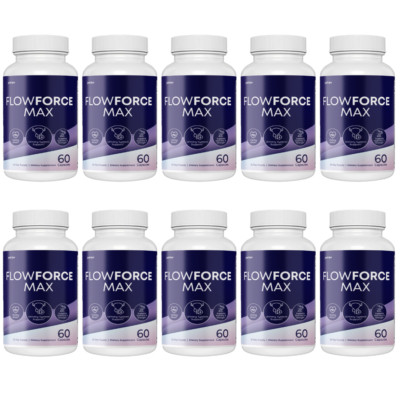 FlowForce Max For Men Vitality & Stamina Support Supplement - 10 Bottles