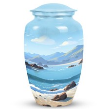 Ocean Waves Cremation Urns Large Adult Human Ashes Male Funeral Urn 10inch