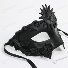 Black Men Greek Roman Warrior Venetian Costume Masquerade Ball Party Mask