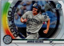 2020 Jarred Kelenic #BTP-12 Bowman Mariners Chrome Scouts Top 100 MBBC #140
