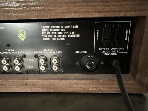 PIONEER SR-202W Reverberation Amplifier Reverb Amp VINTAGE Tested Working - Picture 8 of 8