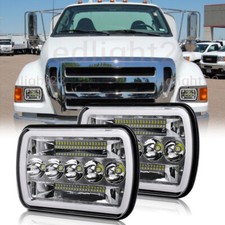 2pcs 7x6 Led Headlights Fit For Ford Super Duty Truck F350 F450 F550 F650 F750