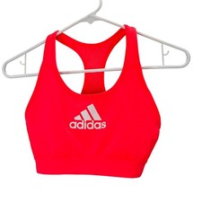 Adidas Dont Rest Sports Bra S M Neon Signal Pink Racerback Mesh