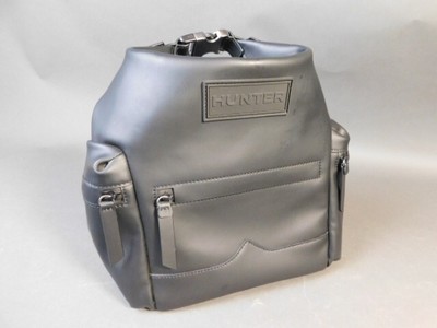 hunter rubberised leather backpack