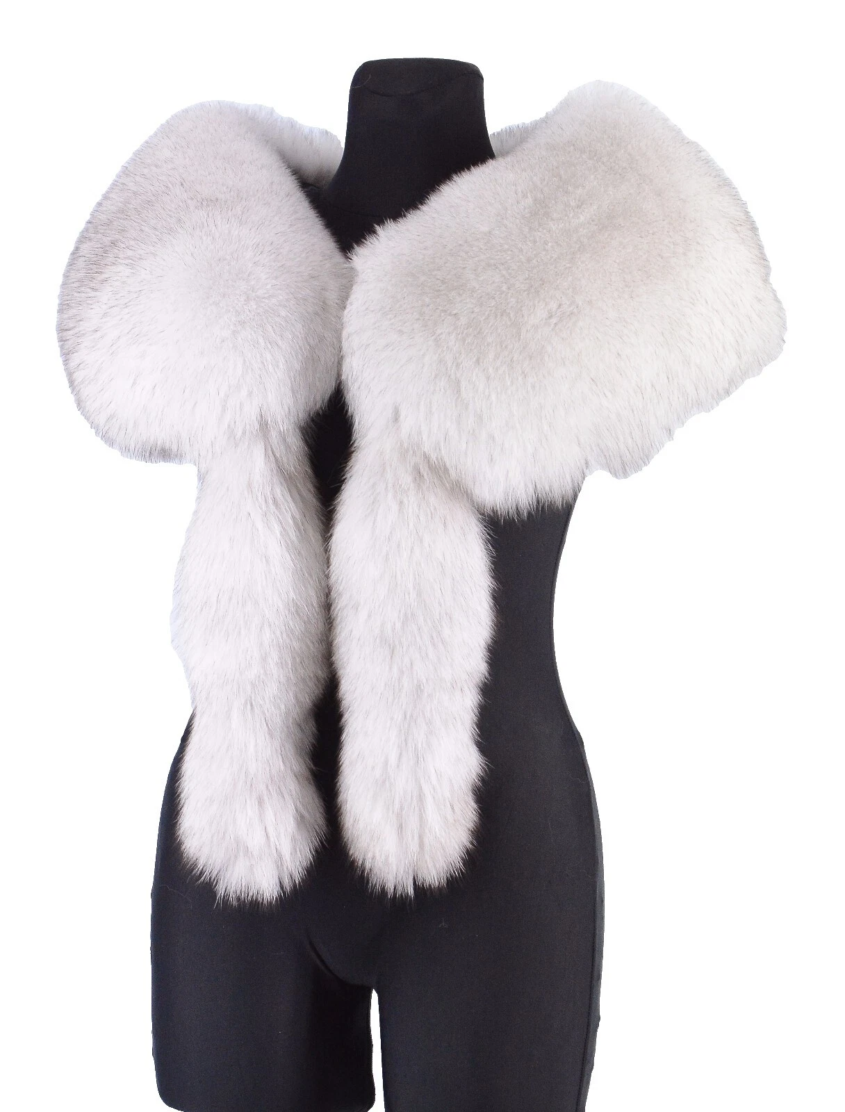 Bufandas y estolas sólido blanco de piel para mujer