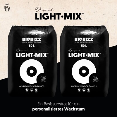 Biobizz 50 l Light-Mix organische Pflanzerde mit Perlite Grow Erde Blumenerde