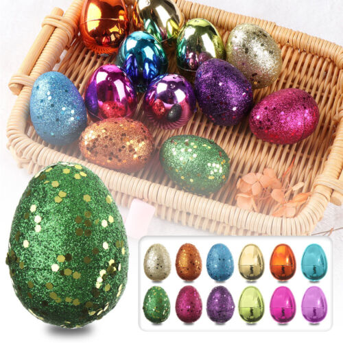 Add Treats Party Decor Electroplate Fillable Egg Easter Eggs Flash Powder - Photo 1 sur 18