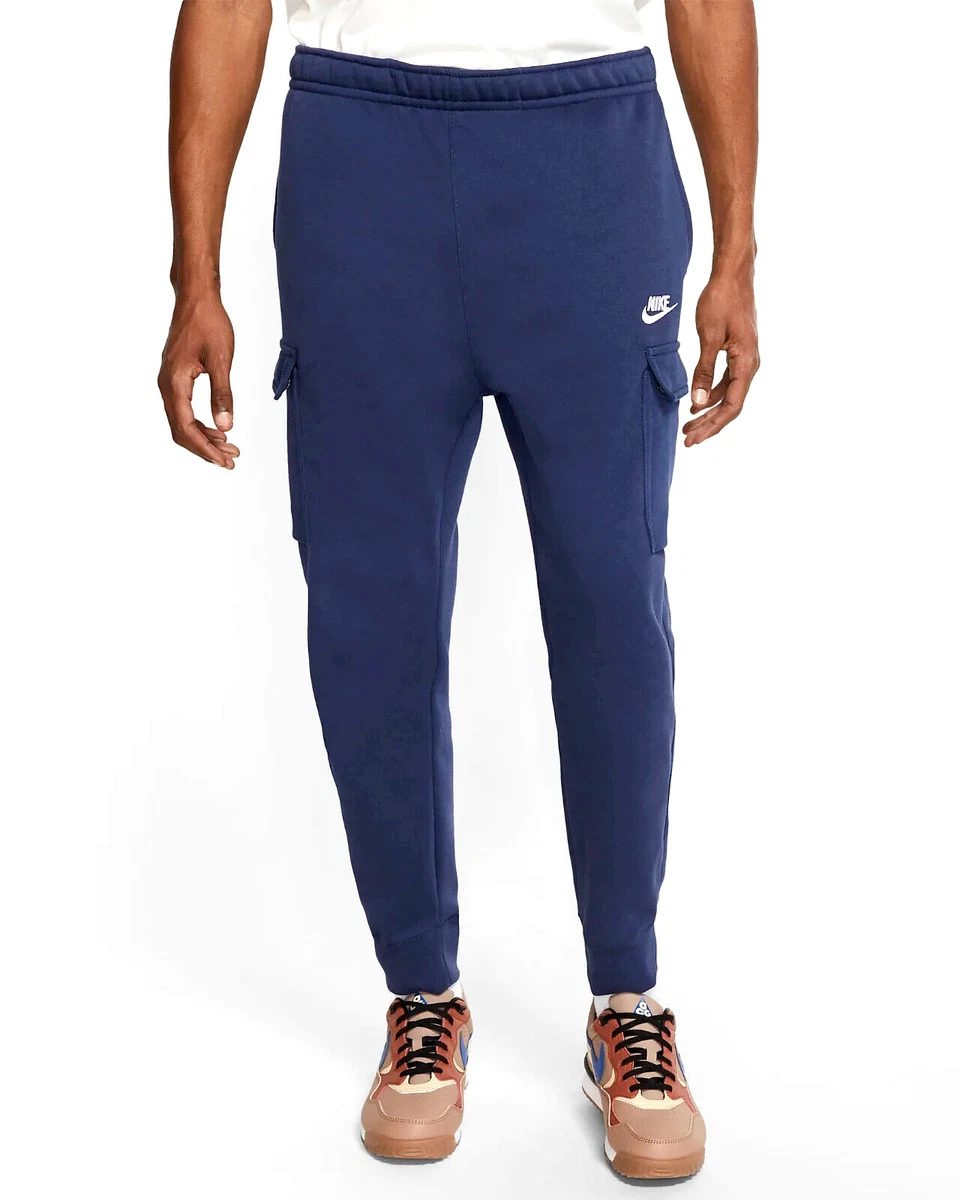 Nike Mens Sportswear Club Fleece Cargo Pants in Mid.Navy, Diff