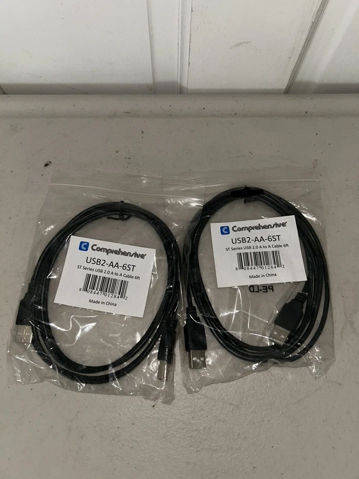 New set of 2 USB2-AA-6ST, Comprehensive USB 2.0 A to A Cable 6ft - USB - Image 2 of 4