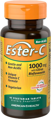American Health Ester-C 1000mg with Citrus Bioflavonoids, Vegetarian, 45 Tablets