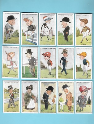 CIGARETTE CARDS. Ogdens Tobacco.TURF PERSONALITIES (Racing). (1929).(Set of  50)