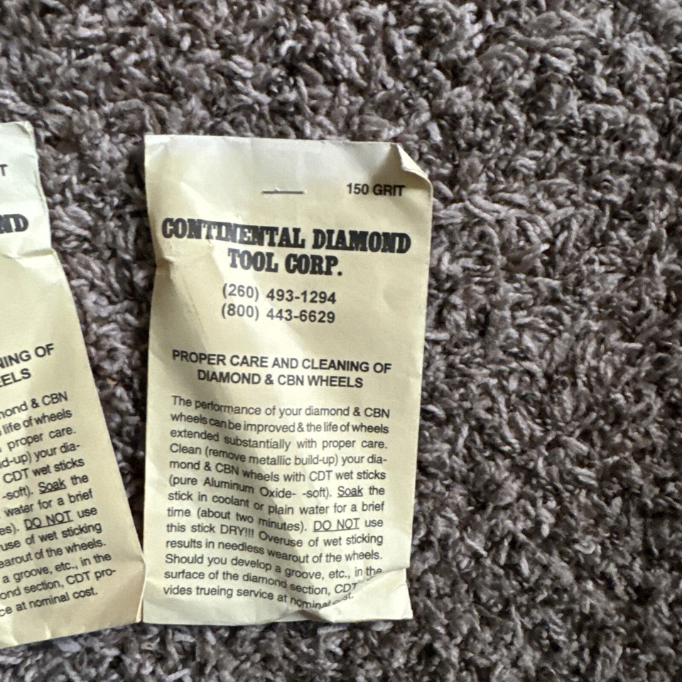 Continental Diamond Tool Corp 150 Grit 3 pcs   - Image 4 of 4