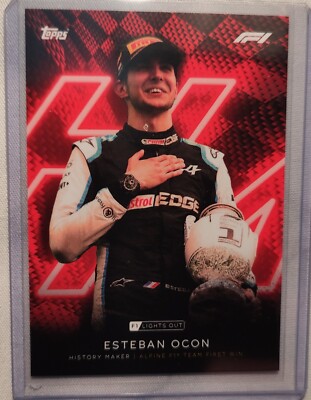 Topps 2021 F1 Formula 1 Lights Out Esteban Ocon Alpine History Maker First Win