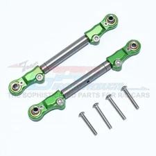 GPM Alum+Stainless Steel Adjustable Front Steering Tie Rod (6Pcs) Green : Maxx
