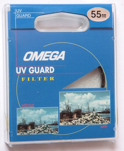 55mm UV Guard - Photo Filter - Protect Lens - Omega 1679 - Japan - NEW F12