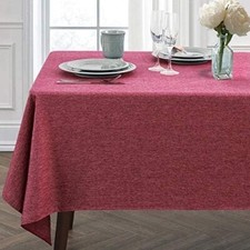 JUCFHY Rectangle TableCloth Heavy Duty Fabric,Stain Maroon 60''x144''