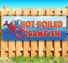 HOT BOILED CRAWFISH Advertising Vinyl Banner Flag Sign Many Sizes FOOD DRINKS