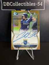 2023 Bowman Chrome Jack Pineda 1st True Gold Auto 36/50 Royals 