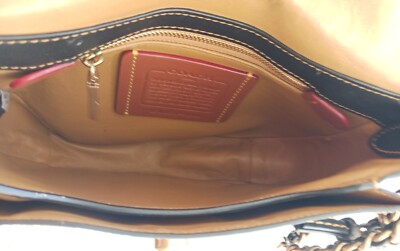 Coach 1941 Turnlock Saddle Crossbody Black w/Metal & Leather