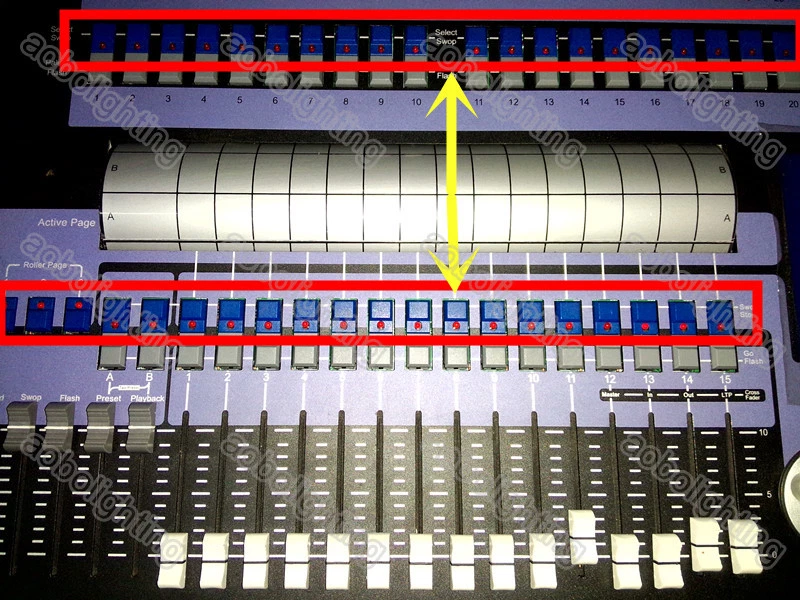 4pcs Tiger Touch console stage lighting controller blue push-button W/red light - Image 2 of 4