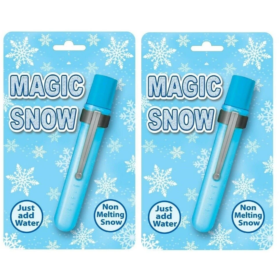 LND GIFTS 2 x Magic Snow Tubes Artificial Fake Snow Boys Girls Kids Stocking Filler