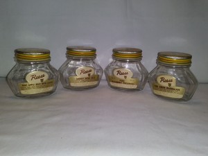 Lot of 4 Vintage Glass Jars Reese Marmalade Jelly Preserves
