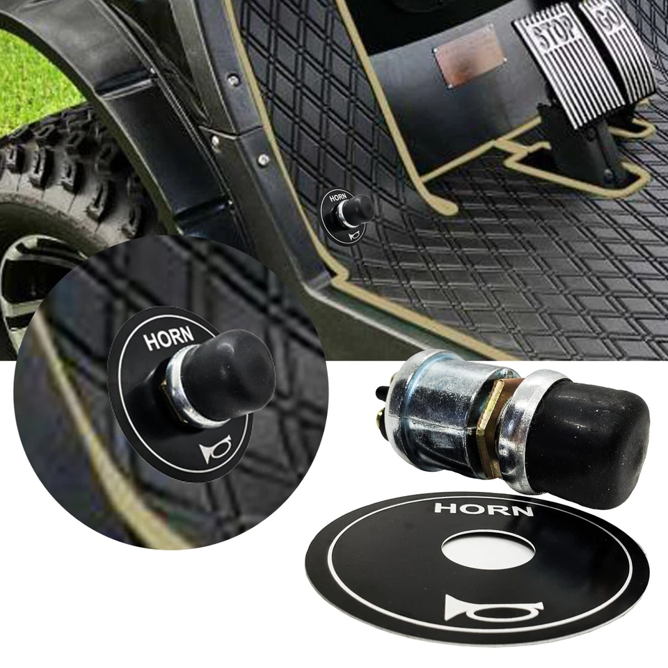 Carro de golf con botón de pie de paso con interruptor de bocina montado en el piso para Club Car, EZGO, Yamaha Foto 3 de 4