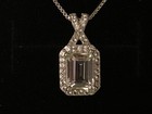 NEW *BRILLIANT* Kay Jewelers Sterling Silver Lab Created White Sapphire Necklace — photo 2