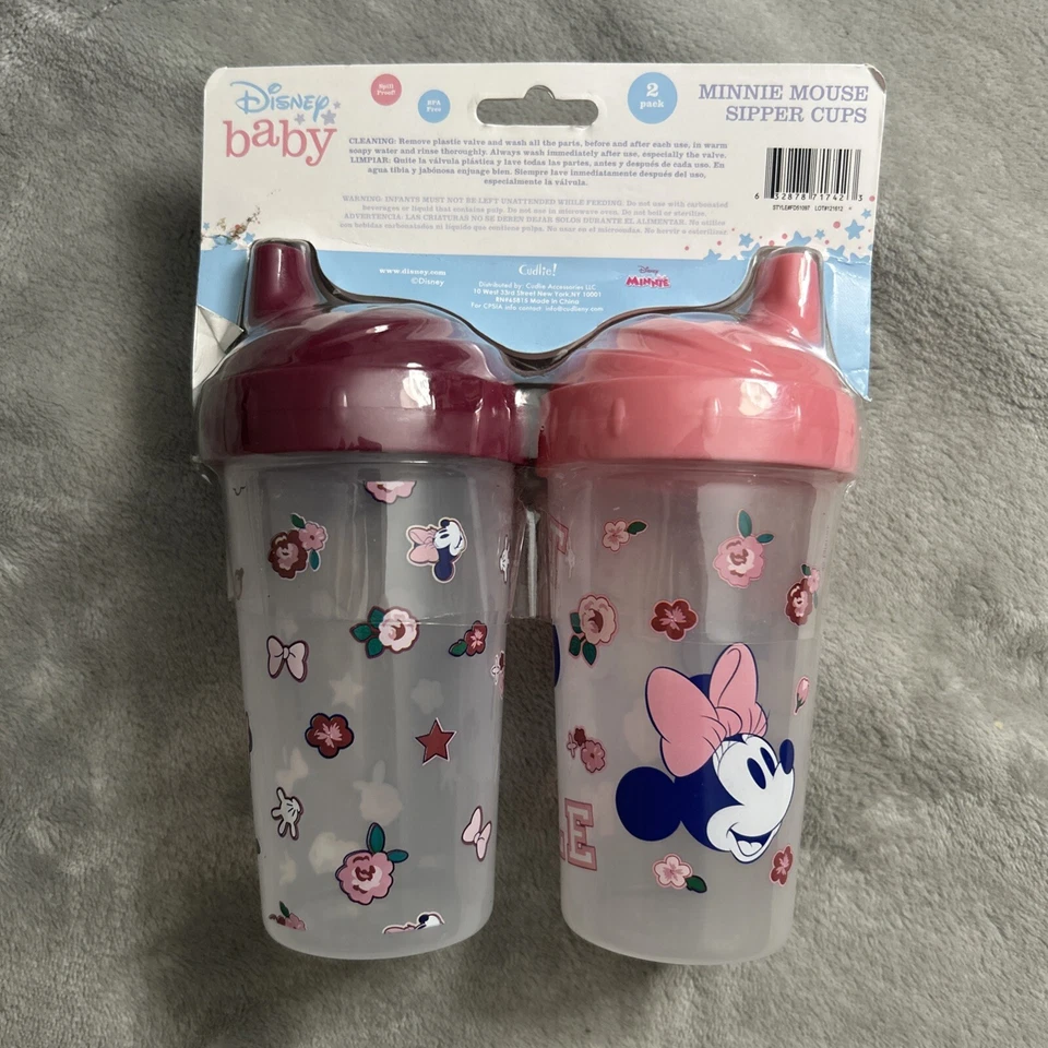 Paquete de 2 vasos para sorber Disney Baby Minnie Mouse a prueba de derrames de 10 oz Foto 2 de 2