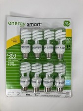 GE 13-Watt Energy Smart Fluorescent Light Bulbs, 8 Pack, 60 Watt Replacement