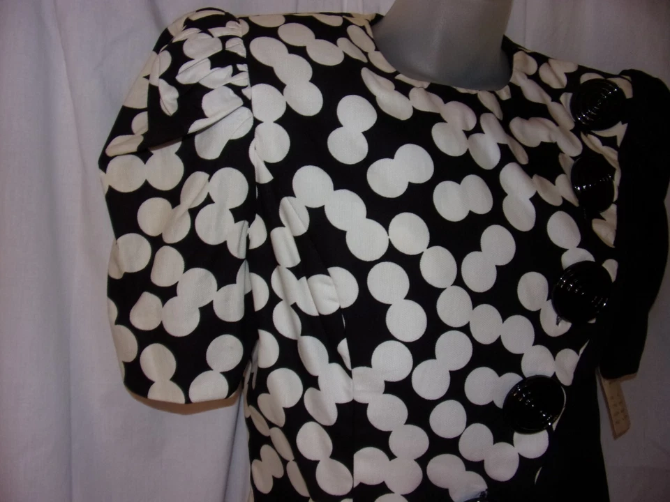 Traje Falda De Colección Raúl Blanco para Francis Brewster Negro Blanco Punto 10 Nuevo Con Etiquetas Foto 3 de 4