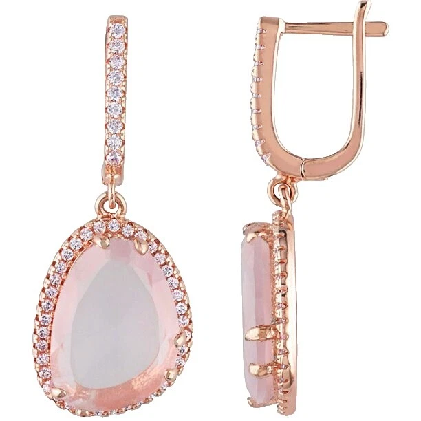 Quartz Rose Gold Fashion Earrings