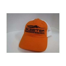 New Authentic Skeeter Richardson Hat Orange/ Baseball Style/ Back White Mesh/ Ea