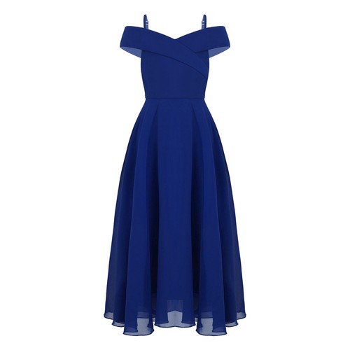 Kinder Mädchen Kleid Bühne Chiffon Abendkleid Homecoming Outfit A-Linie Prinzessin - Bild 16 von 84