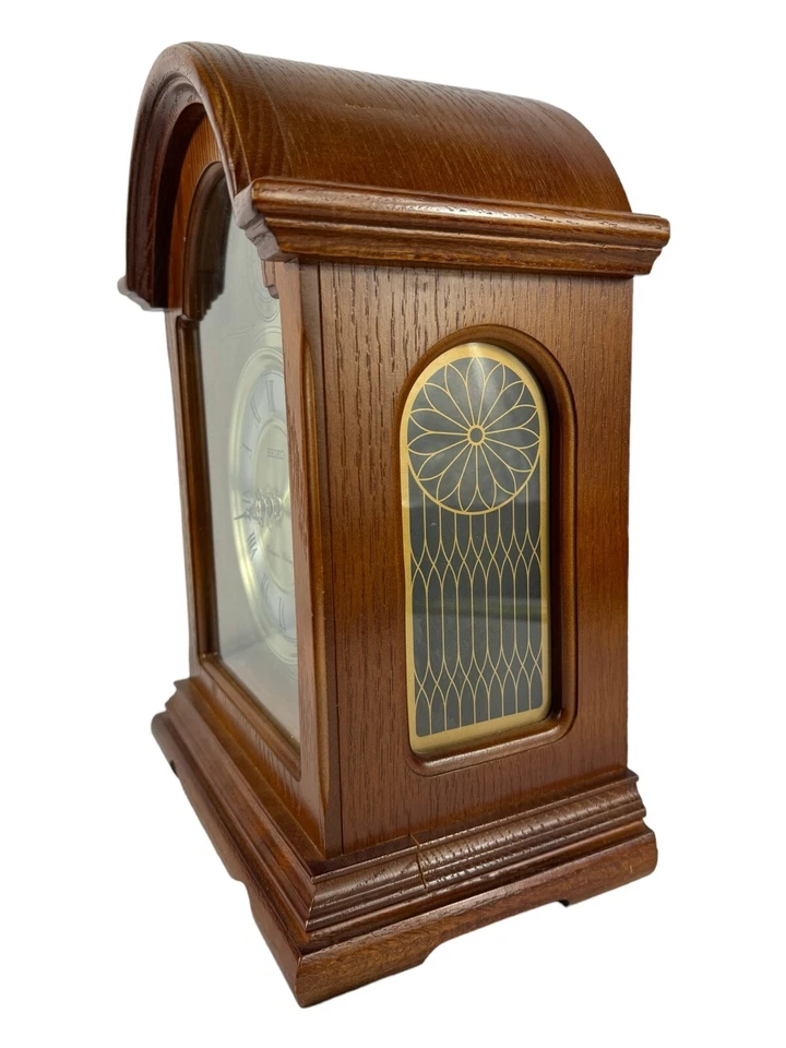 Seiko Westminster Whittington - QXJ113BLH Mantel Clock Dial Roman Numbers Tested - Image 3 of 4