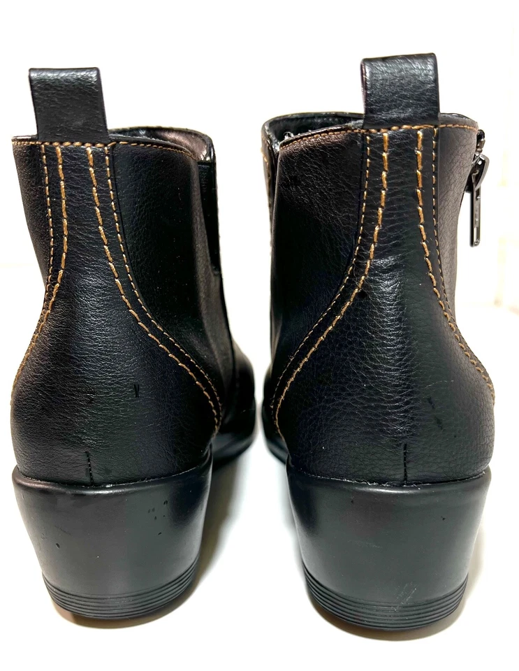 Softspots женщин 9 М Thinsulate кожи на танкетке стороне молнии черный ботильоны - Изображение 4 из 4