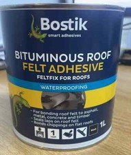 BOSTIK BITUMINOUS ROOF FELT ADHENSIVE FELTFIX FOR ROOFS WATERPROOFING 1LITRE