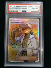 Graded PSA 8 2017 Pokemon Sun & Moon Full Art PROFESSOR KUKUI #148 NM - MT on eBay