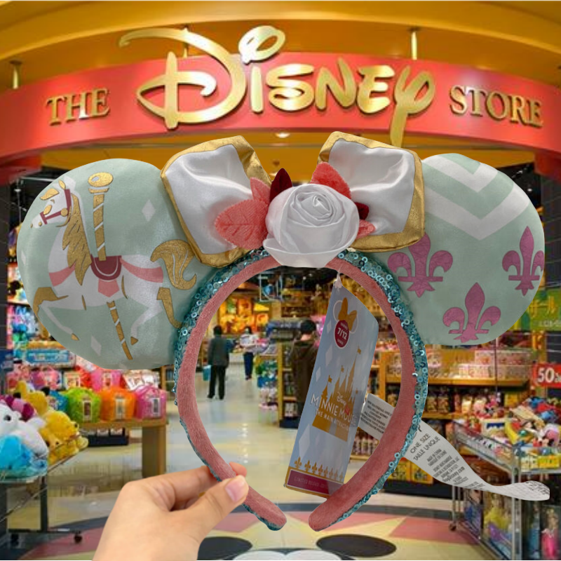 Disney Minnie Ears Carousel White Camellia Headband for Women Perfect Gift